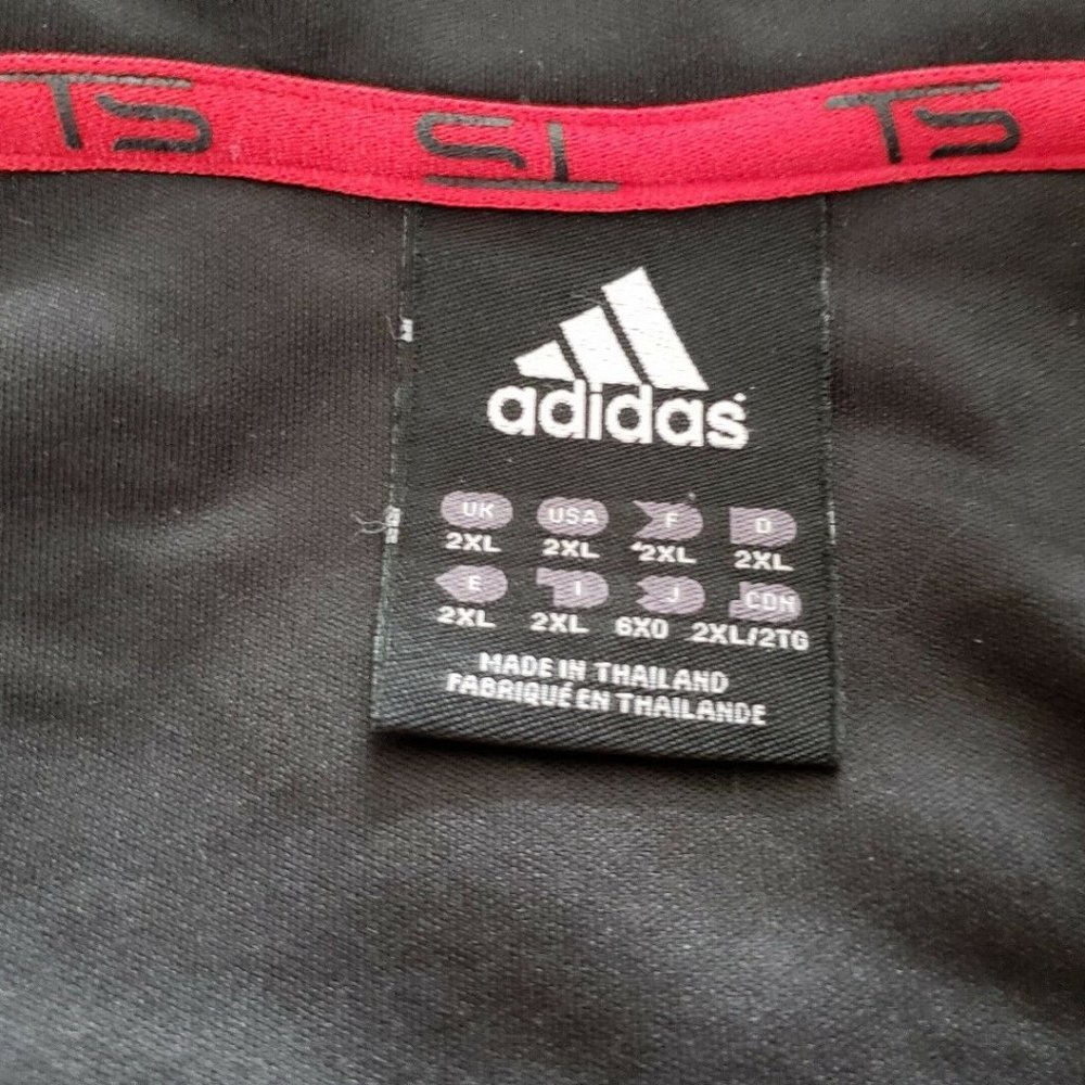 Vintage Rare Adidas Full Zip Red Hooded Jacket - Picture 4 of 5